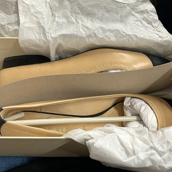 Anne Klein Women’s Carlie Comfortable Ballet Flat, Navy, 8 Anne Klein Flats in Flats | Brown -